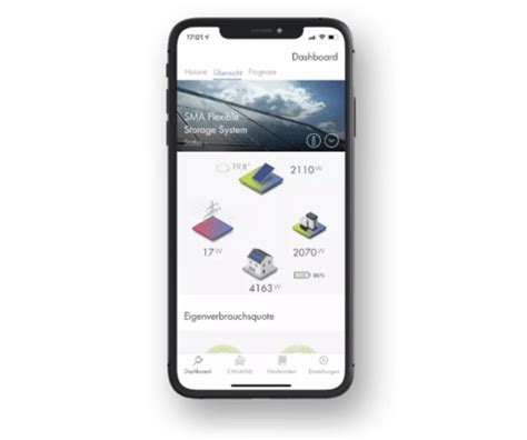 tableau de bord solaire|SMA Energy App .